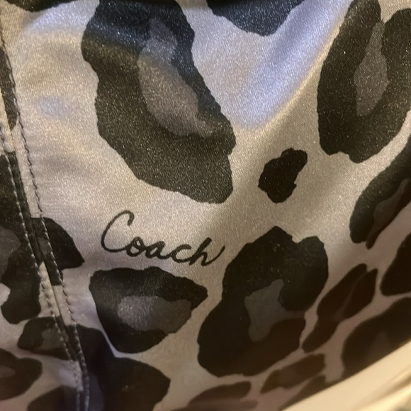 COACH MAGGIE OCELOT SATEEN LEOPARD HOBO BAG 15772 - Picture 6 of 10
